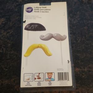 Wilton Lollipop candy Mold mustache Fun pArty